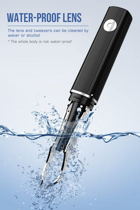 Scopepick ear hair tweezer camera offers magnified view for careful removal