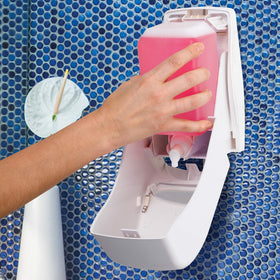 Scott dispenser compatible cassette loads easily into a Kimberly-Clark unit