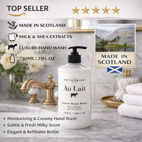 Au Lait Cream Hand Wash bottle, creamy lather for soothing daily cleansing.