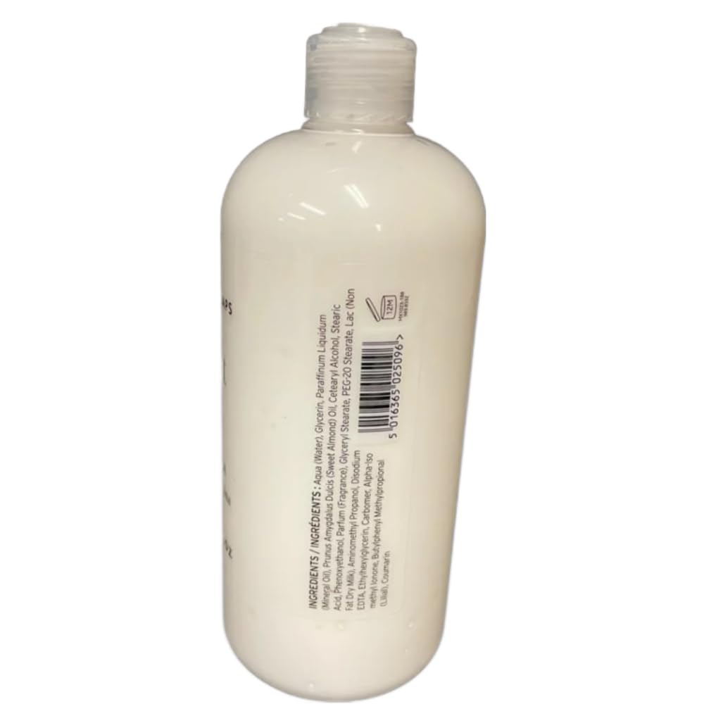 Scottish Fine Soaps Au Lait Hand Lotion close-up shows creamy texture for hands