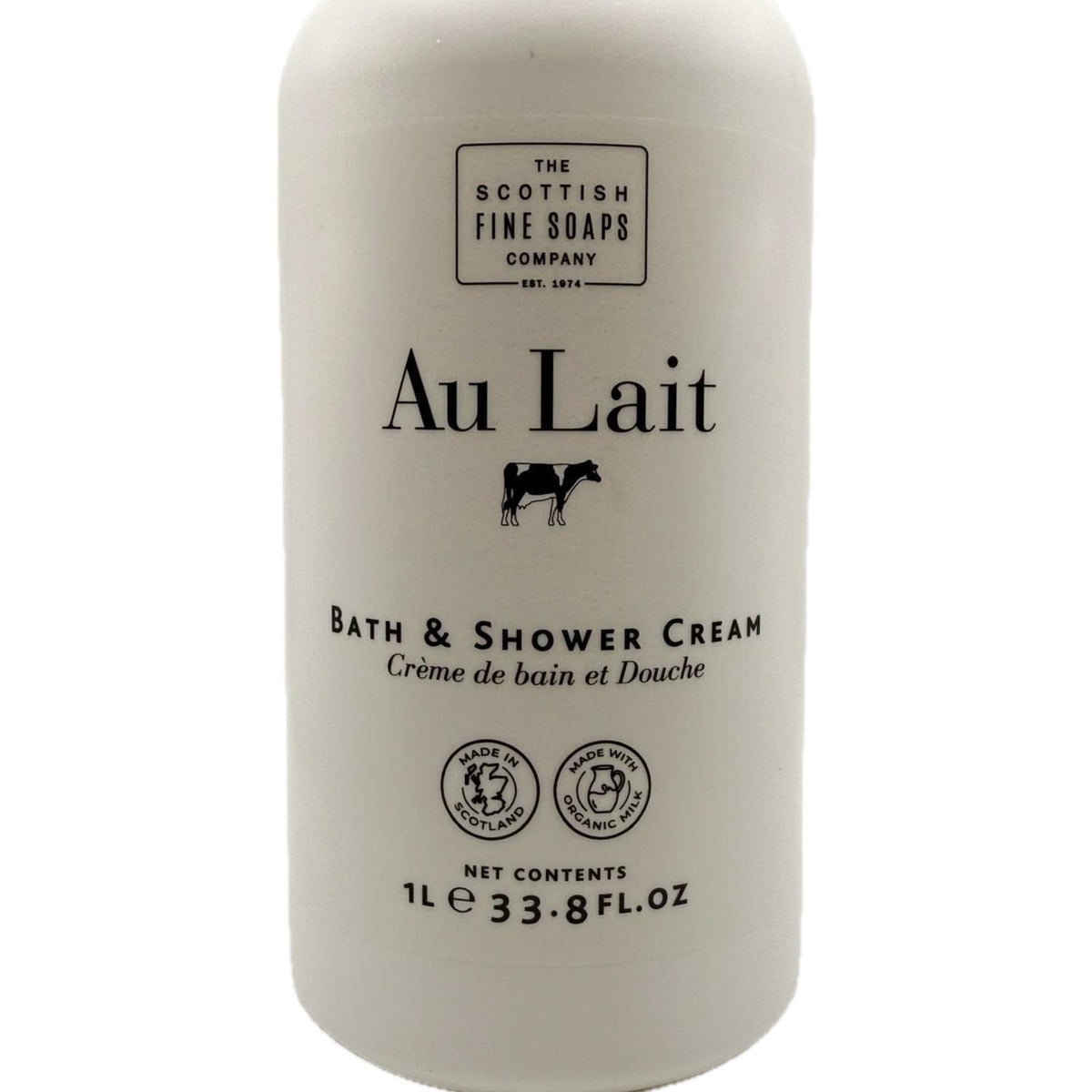 Au Lait pump-dispense view shows easy, mess-free use