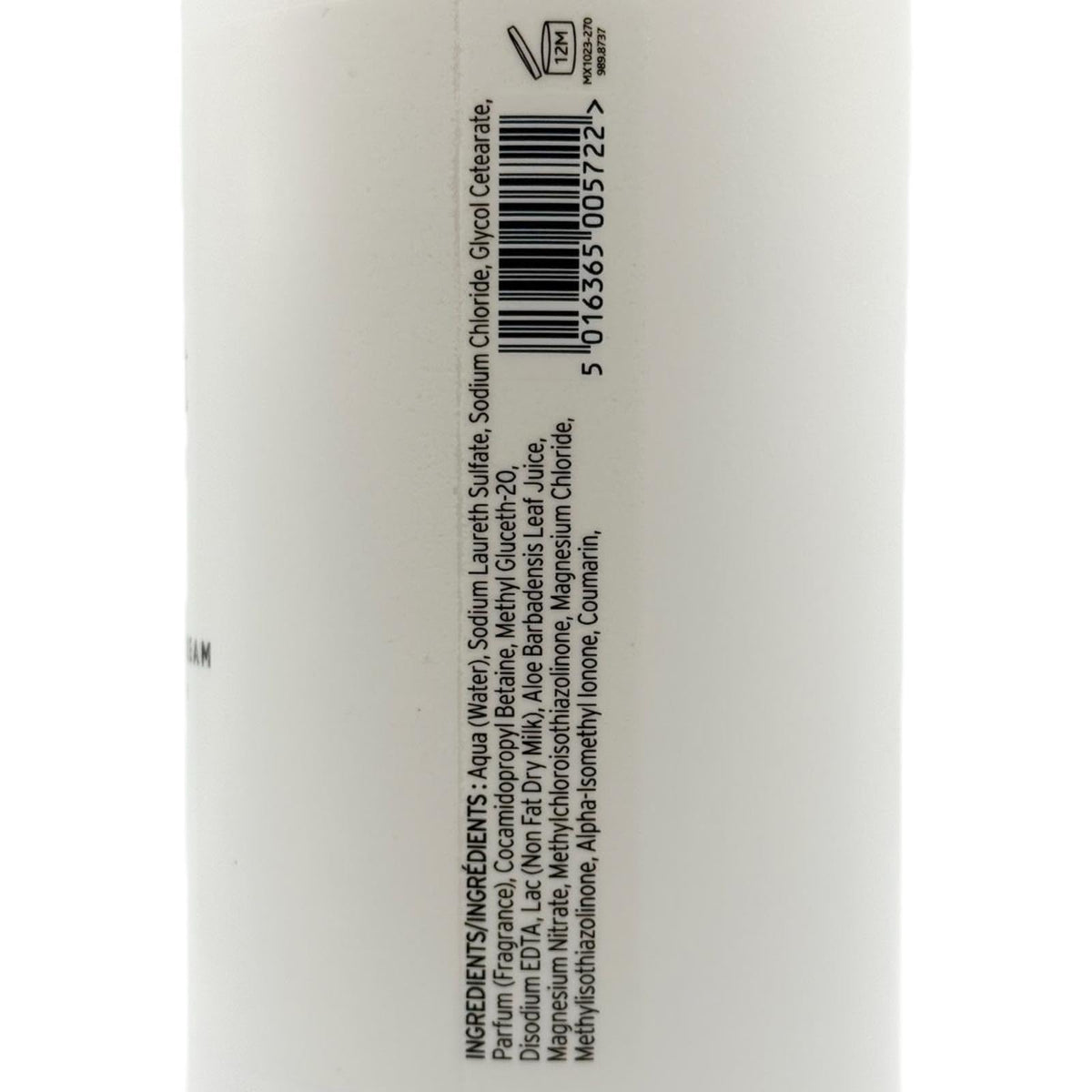 White bottle design with black text conveys premium quality