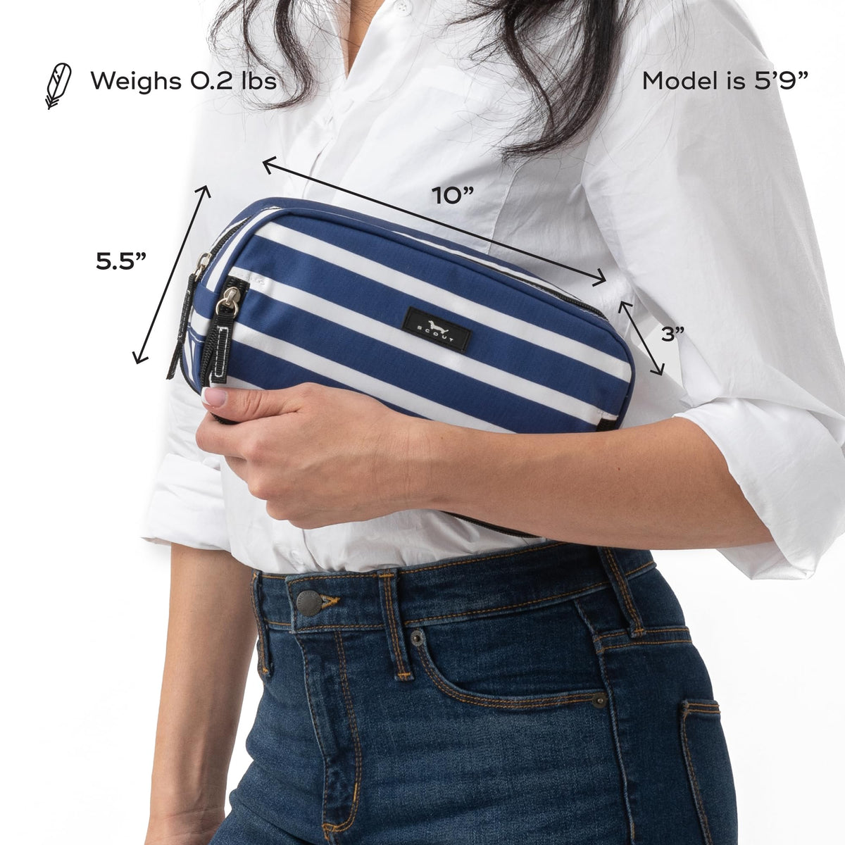 SCOUT 3-Way Toiletry Bag fabric resists dirt and wipes clean easily