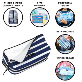 SCOUT 3-Way Toiletry Bag side compartments separate smaller items for easy access