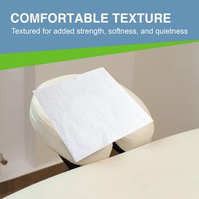 Disposable chiropractic face paper 12x12 sheet by ScripHessco for quick client prep.