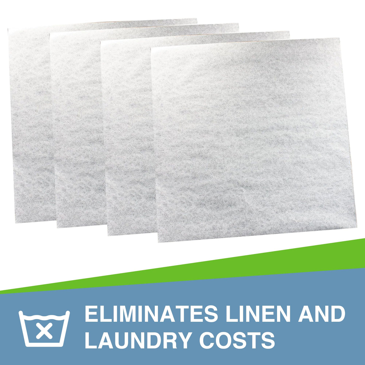 Hygienic, absorbent paper sheets from ScripHessco create a clean barrier.