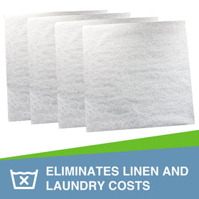 Hygienic, absorbent paper sheets from ScripHessco create a clean barrier.