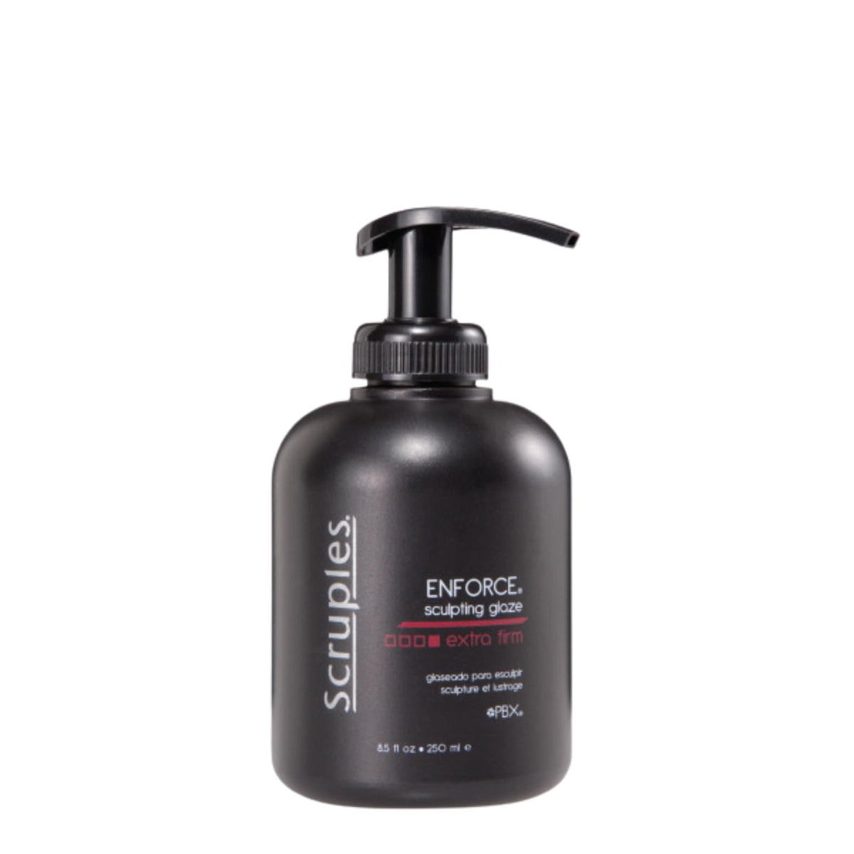 Scruples Enforce Sculpting Glaze bottle with strong hold for sculpted styles.