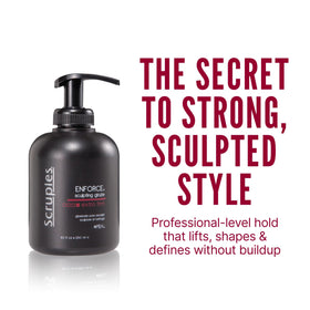 Scruples Enforce Sculpting Glaze hand application for even distribution and volume.