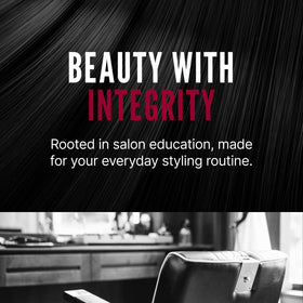 Home styling routine with Scruples Smooth Out Gel for frizz control.