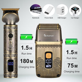 Scttomon 7500rpm motor powers thick hair with smooth precision.