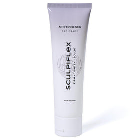 SCULPIFLEX Firming Cream bottle pour shows quick absorption and non-greasy finish.