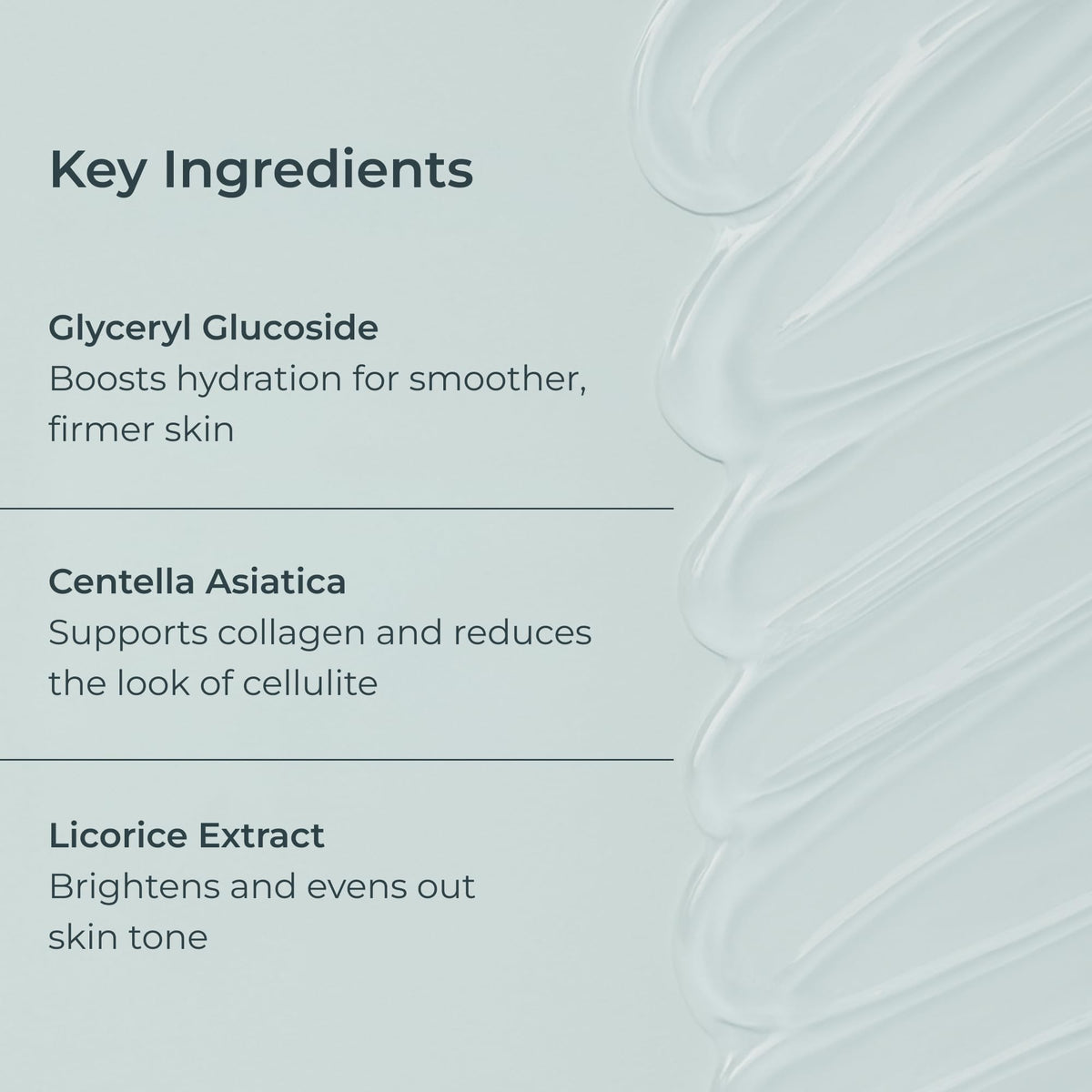 Close-up of Sculpiflex cream absorbing into skin