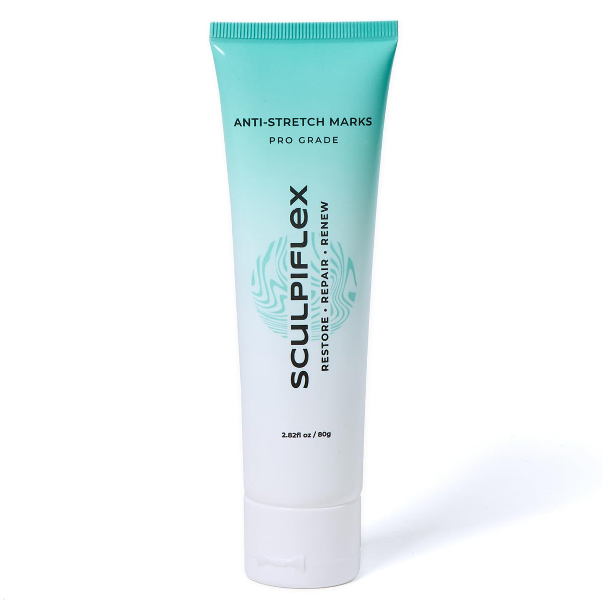 Sculpiflex stretch mark cream bottle highlighting deep hydration for skin