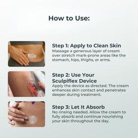 Daily use with Sculpiflex cream for lasting hydration