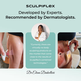 Sculpiflex cream alongside device for enhanced absorption