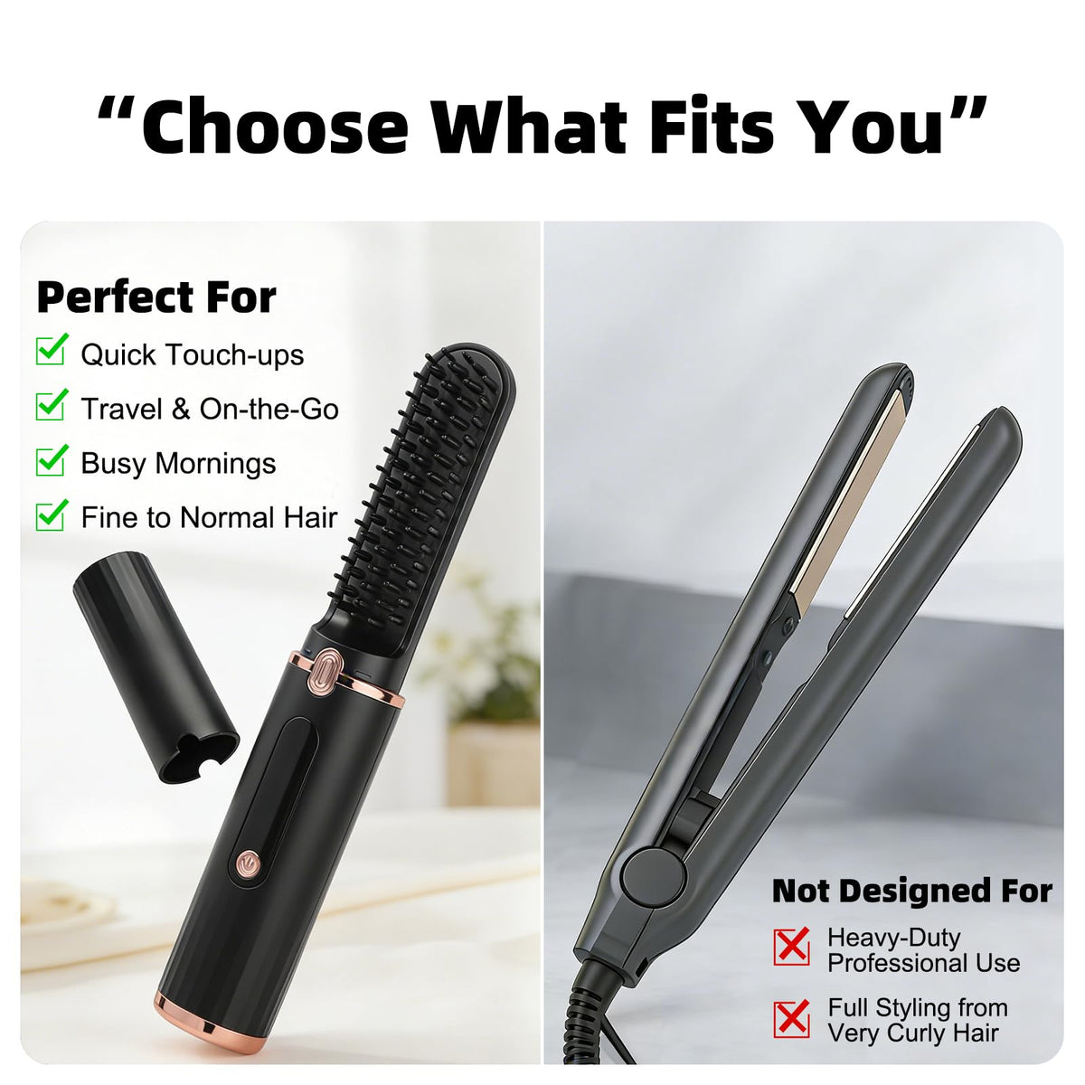 Sdalix anti scald protection ensures safe styling at home or on the go