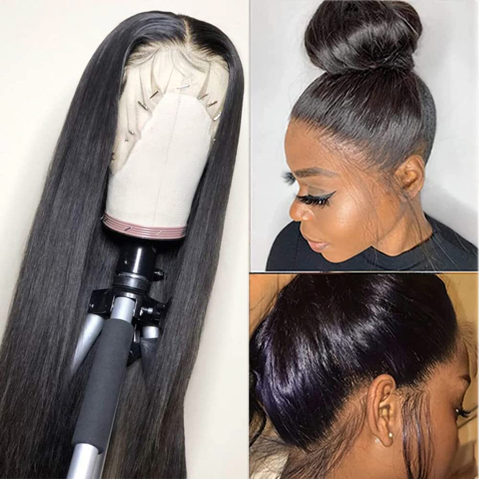Sdamey 360 straight lace front wig with natural full-coverage for daily wear.