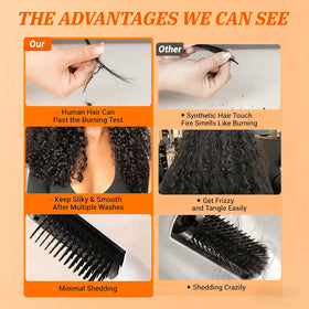 Sdferlin Burmese curly bundles 20-inch weft for dramatic length.
