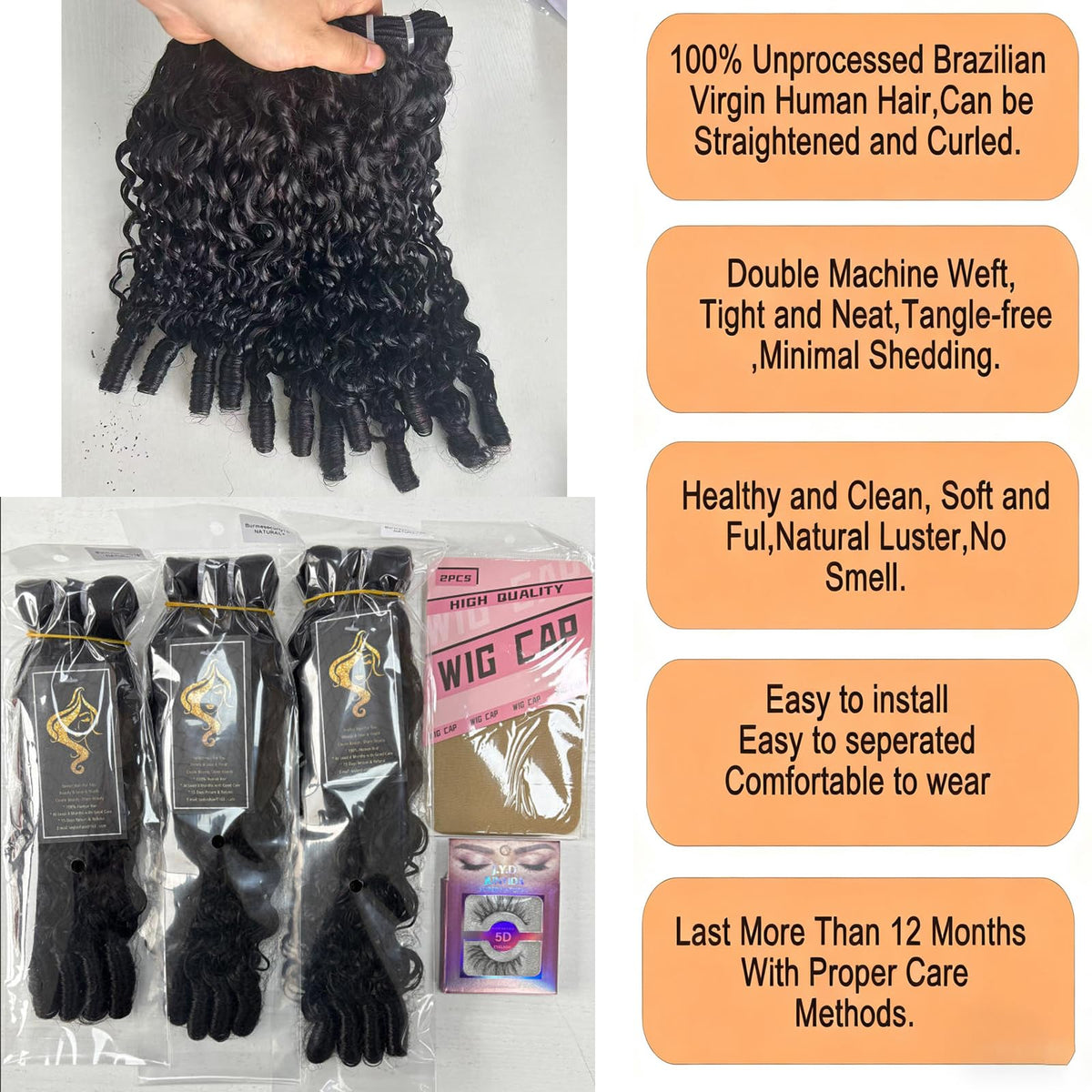 Sdferlin Burmese spiral-end detail for smooth curl retention.