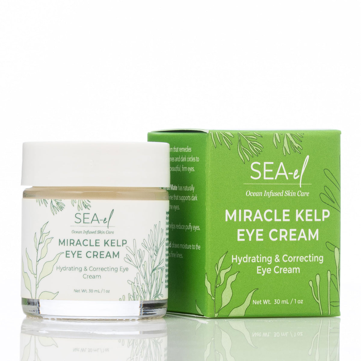 Sea-El 1oz packaging label highlights compact daily use.