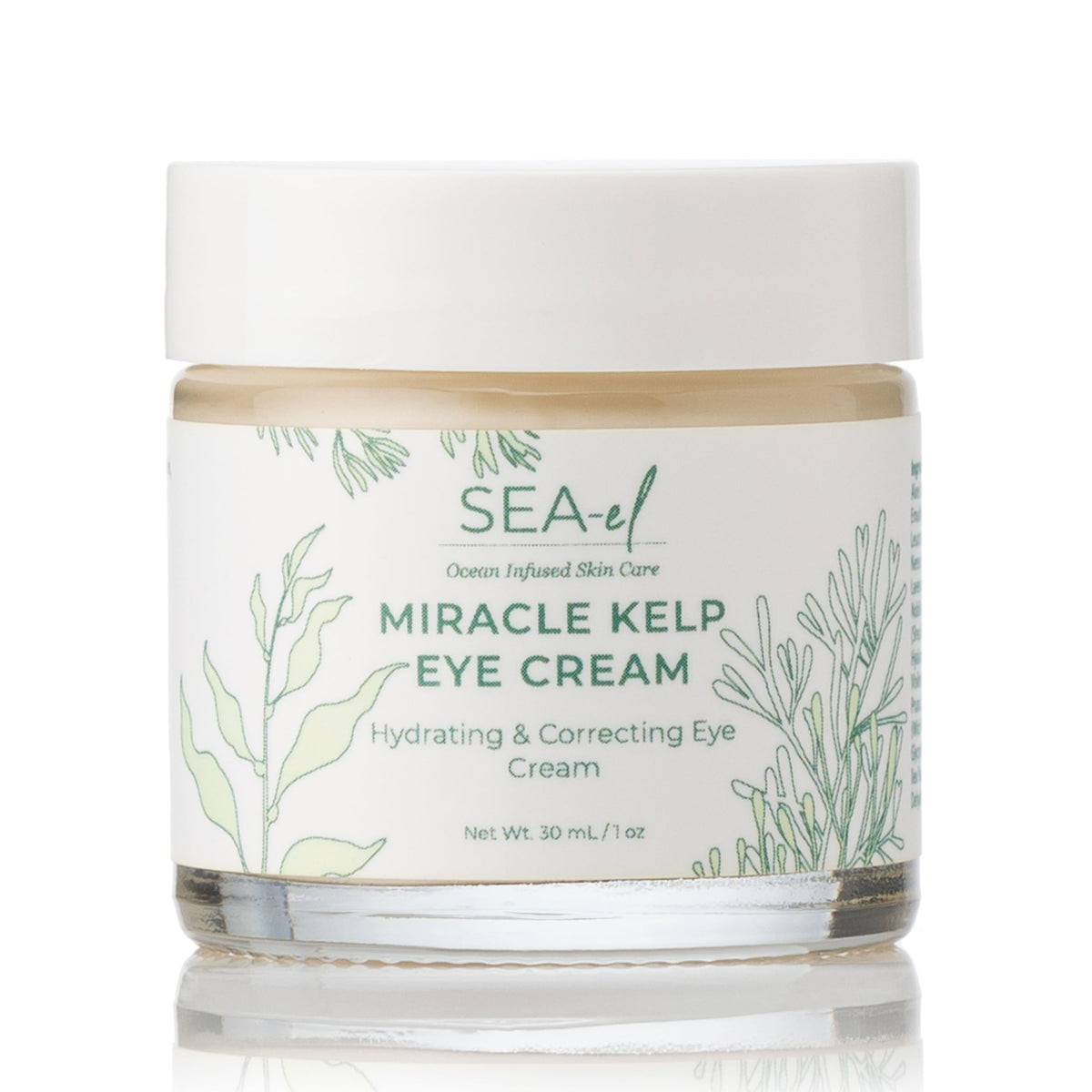 Sea-El Eye Cream bottle close-up highlighting eye-area hydration.