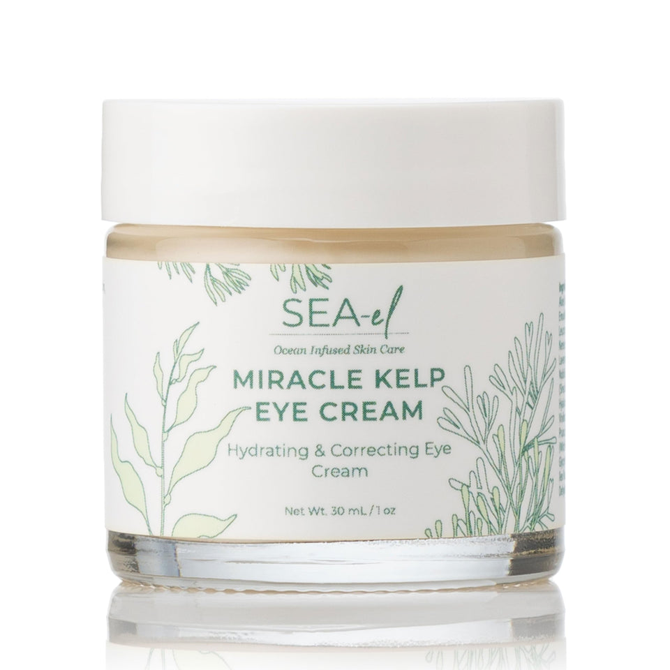 Sea-El Eye Cream bottle close-up highlighting eye-area hydration.