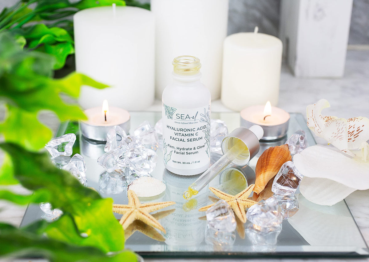 Sea-El kelp graphic suggests nutrient-rich hydration and balance.