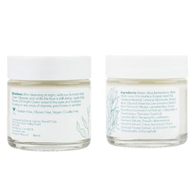 Nighttime routine scene with Sea-El cream and soft lighting.