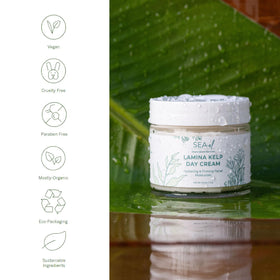 Sea-El Lamina Sea Kelp Day Cream dispensing pump highlights easy, mess-free application