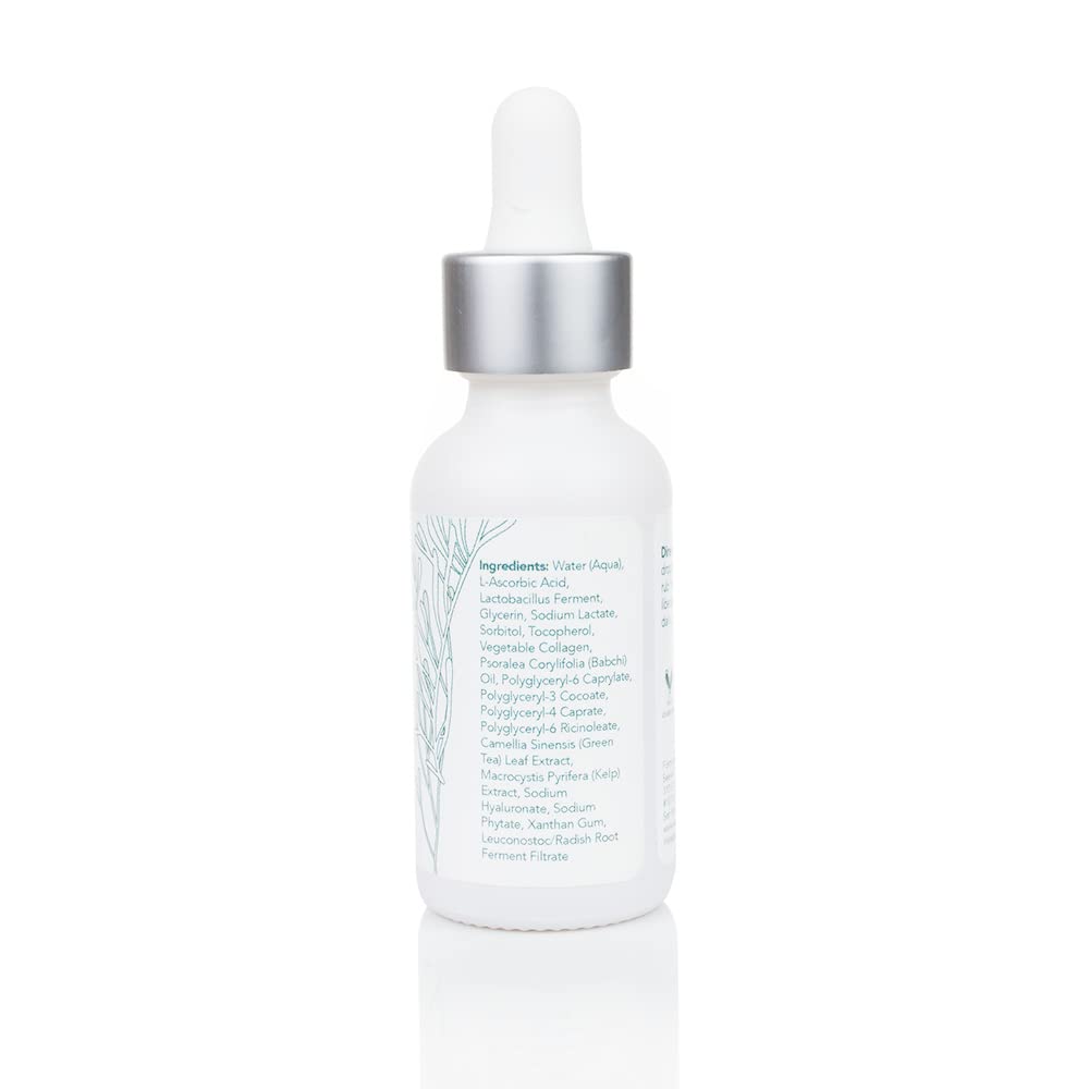 Sea-El serum dropper dispensing drops for easy application and hydration.