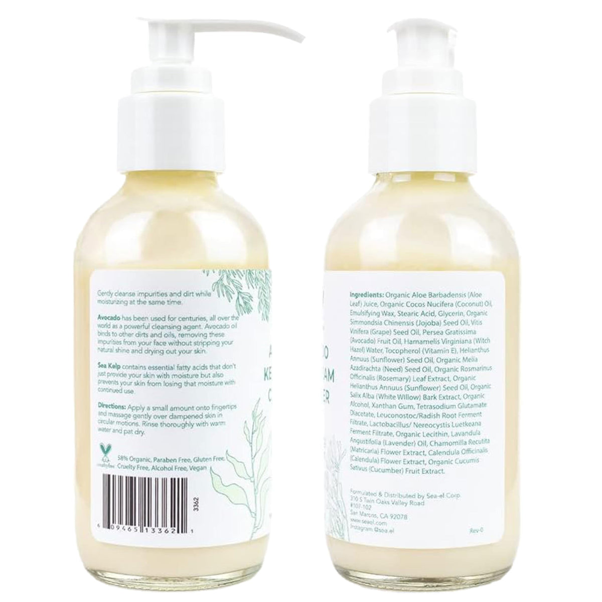 Sea-El natural face wash shelf-ready packaging for women and men.