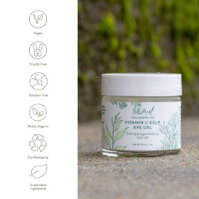 Sea-El Vitamin C Kelp Eye Gel on application glide for smooth under-eye care.