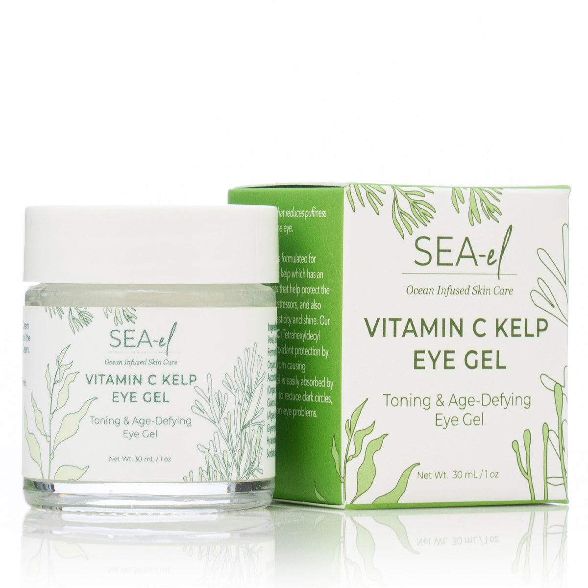 Sea-El Vitamin C Kelp Eye Gel uses natural ingredients for gentle care.