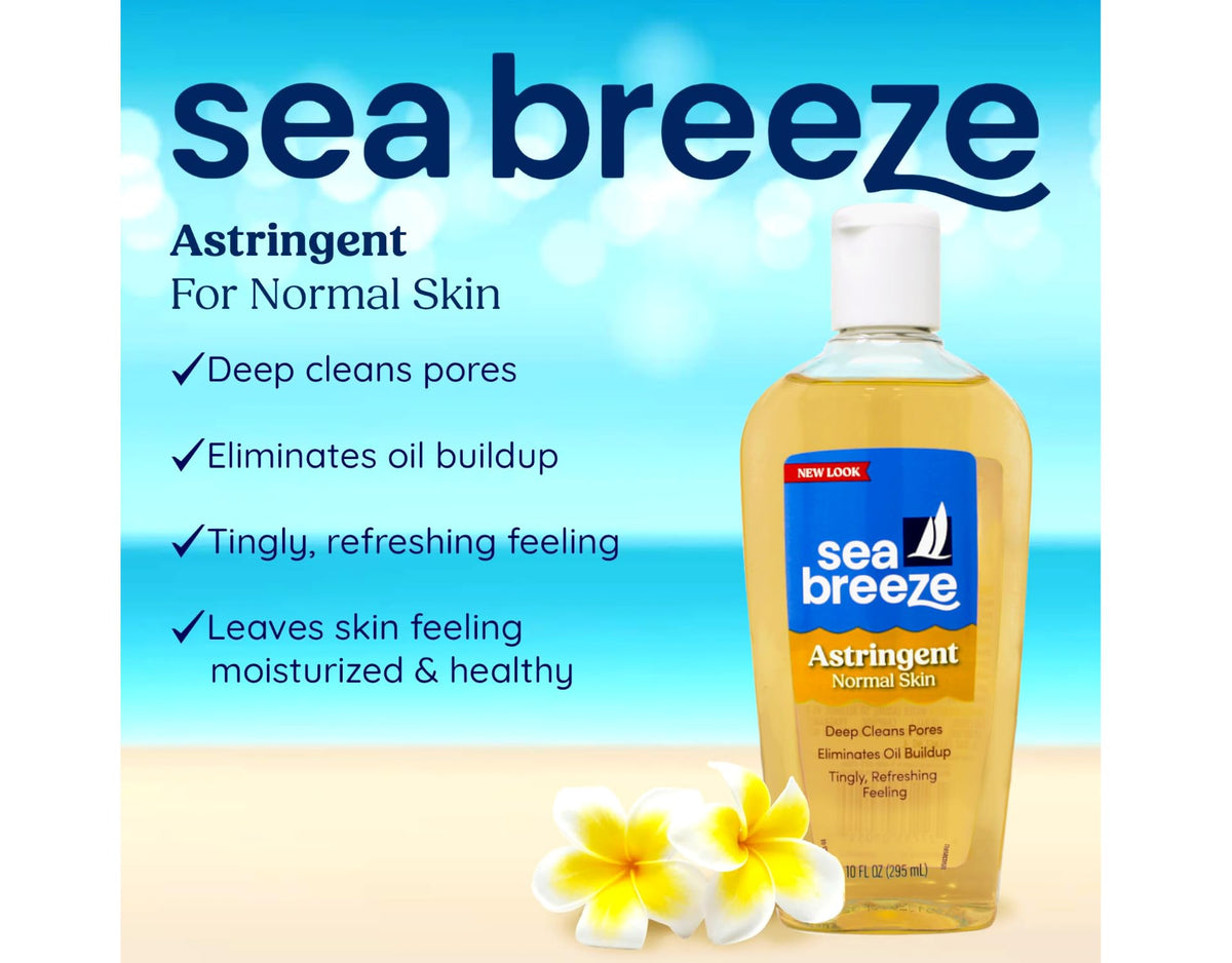 Seabreeze Astringent part of daily routine after cleanser for balanced skin.
