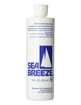 Seabreeze Astringent label close-up emphasizes gentle formula for daily cleansing