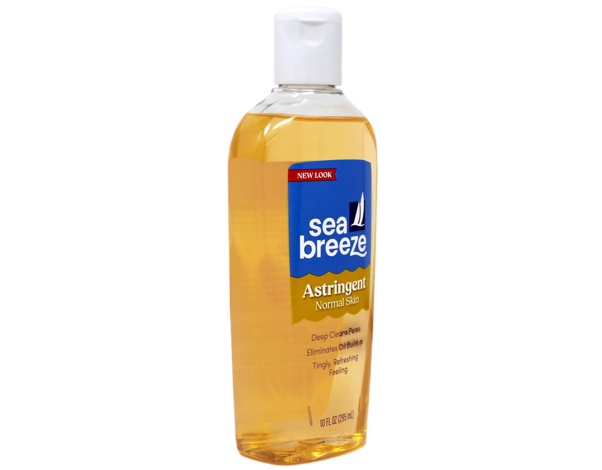 Seabreeze Astringent close-up shows cleaner pores and refreshed skin.