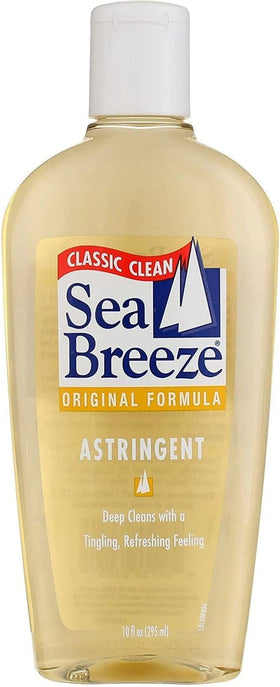 Sea Breeze Deep Cleaning Facial original bottle showing refreshing cleansing action on pores