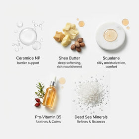 SEACRET Dead Sea minerals close-up underscores mineral-rich hydration.