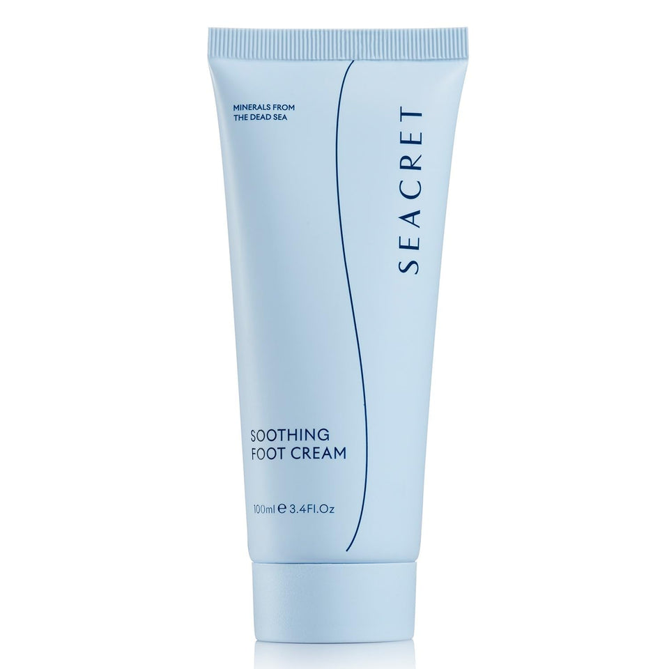 SEACRET Dead Sea Foot Cream on cracked heels delivers deep moisture.