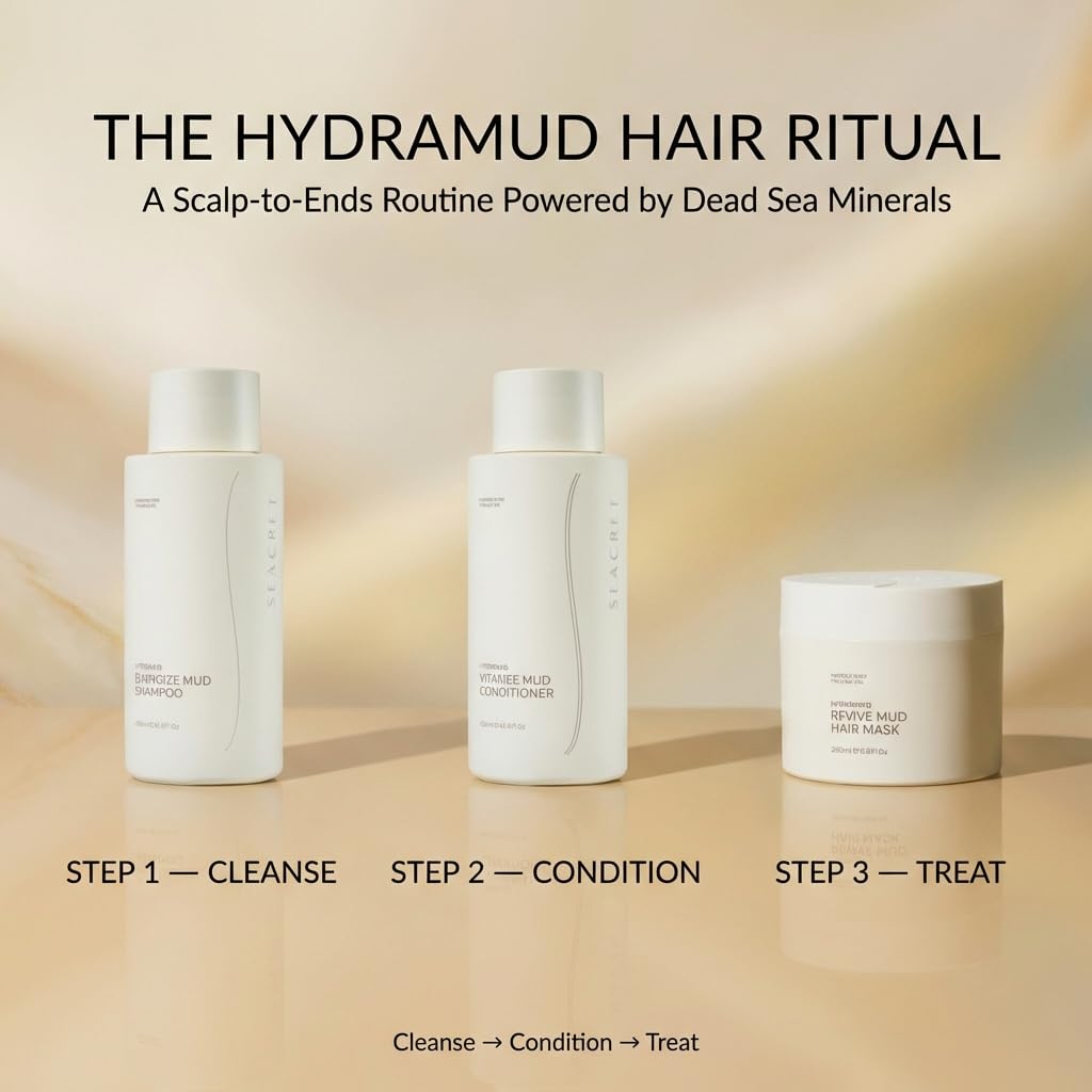 SEACRET HydraMud with Argan Oil delivers shine and manageability.