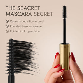 Demonstration of warm water removal with SEACRET tubing mascara