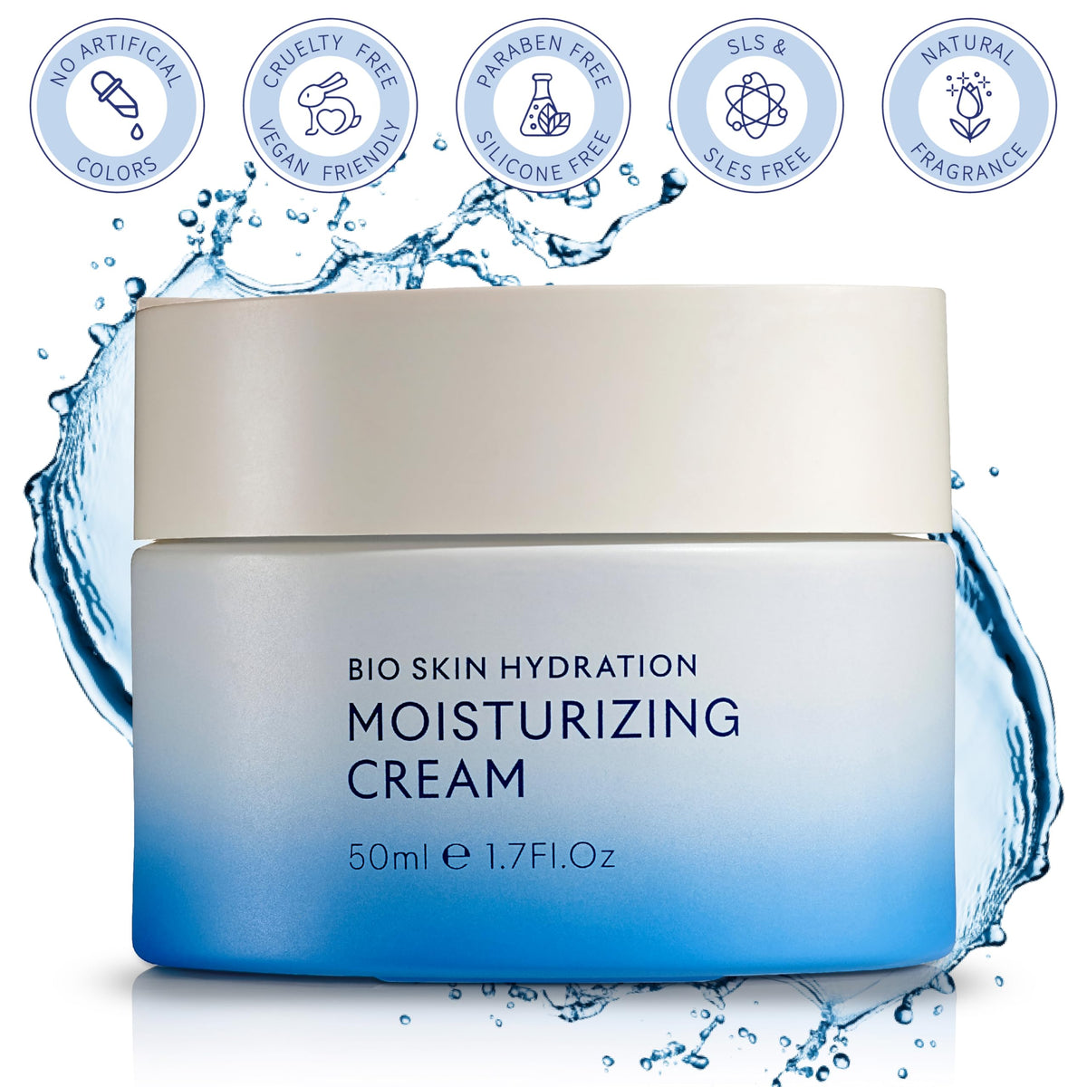 SEACRET vegan, silicone-free formula label on product packaging.
