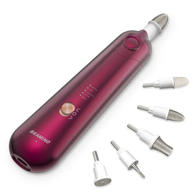 SEAMIND professional manicure-pedicure-set cordless operation closeup for at-home nail care.