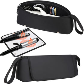 Seashpea hair tools travel bag open with organized compartments for easy styling