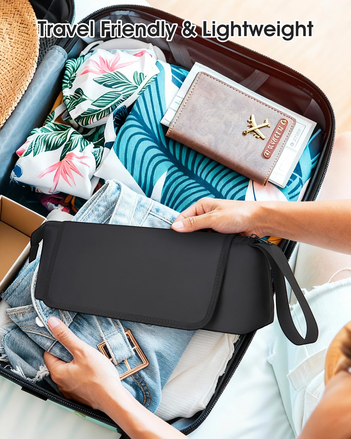 Seashpea midnight color travel bag adds a chic look for trips