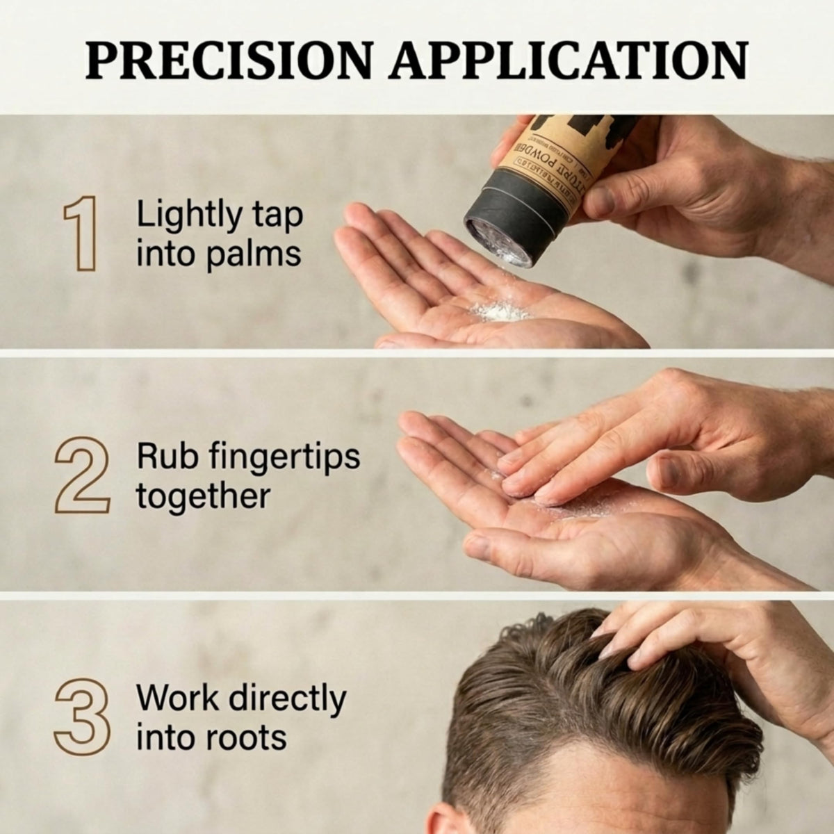 Seattle Pomade Co. Organic Texture Powder ingredients highlight certified organic materials.