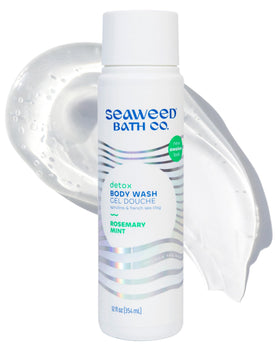 The Seaweed Bath Co. Detox Body Wash bottle with rosemary mint, refreshing daily cleanse.