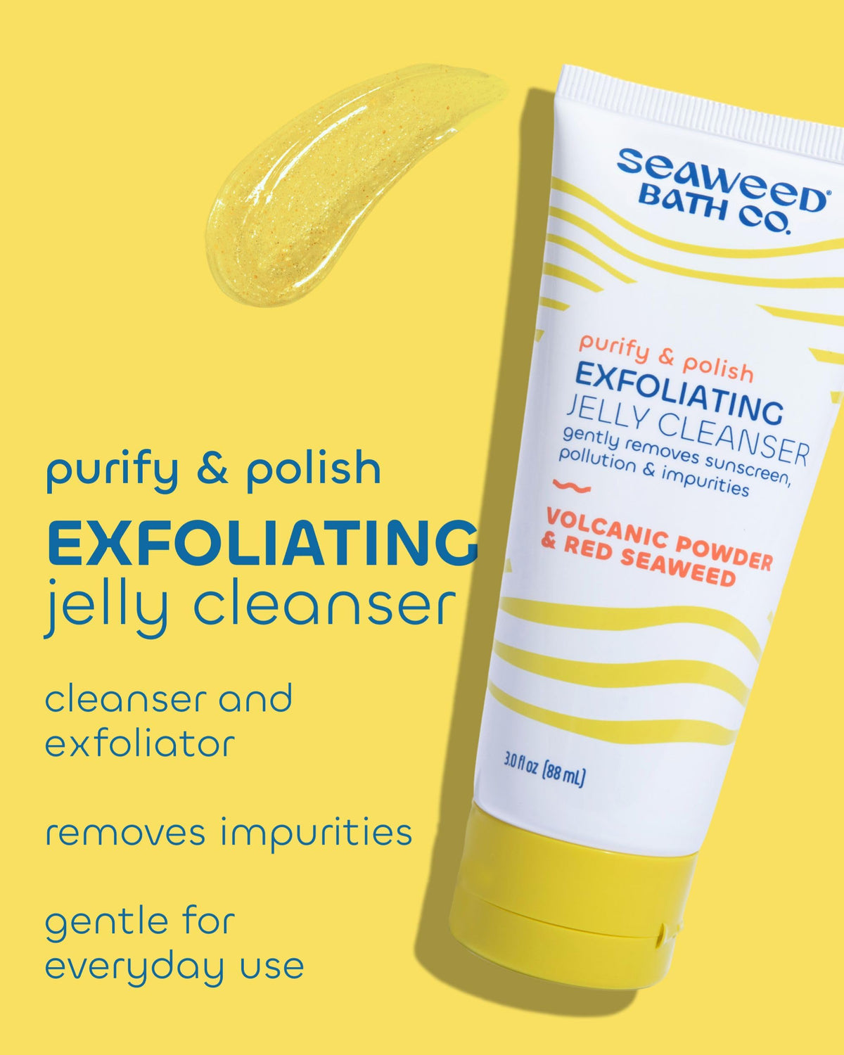 Seaweed Bath Co jelly texture image showing smooth gel for gentle cleansing