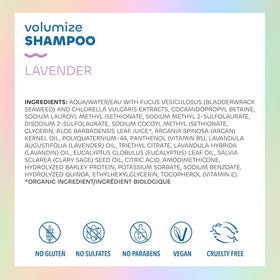 Seaweed Bath Co. Volumize Shampoo ingredients highlight green algae nourishing scalp care